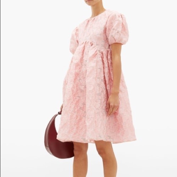 cecilie bahnsen pink babydoll dress